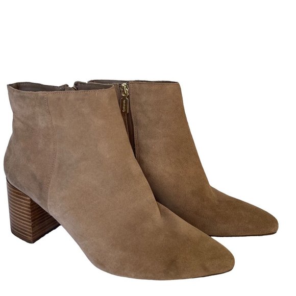 Blondo Tasel Cow Suede Leather Ankle Boots Pointed Toe - Picture 3 of 9